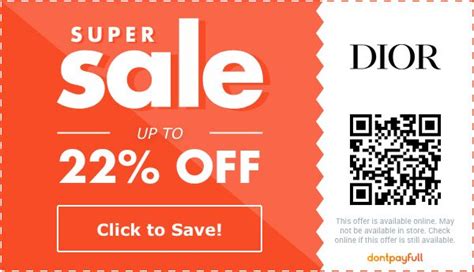 dior promo code may 2023|dior coupon code.